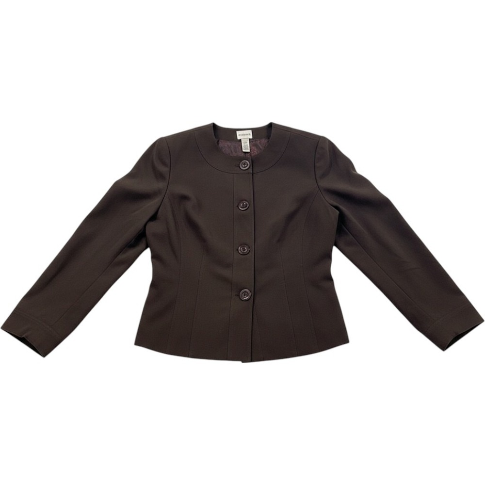 Chico's Brown Lightweight Button-Front Shirt Jacket